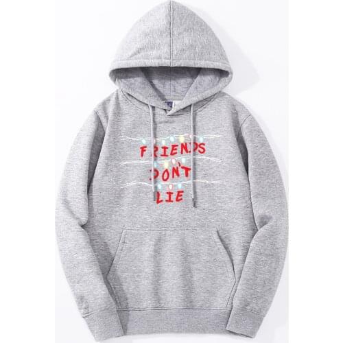 Friend Don't Lie Mens Hoodie TV Show Stranger Things Print Jacket 2019 Autumn Winter Warm Hoodie Casual Fleece Hooded Tracksuit