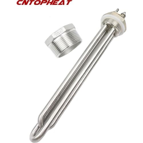 12v Heating Element Water Heater Camper 300w/400w/600w with DN25 to DN32/DN40 Thread Adapter