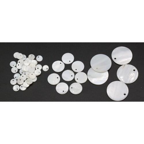 Wholesale Natural Shell Beads Round Slice Shell Pendants for Tribal Jewelry Making DIY Necklace Earrings Accessories