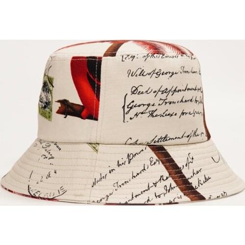 2021 Luxury Panama Bucket Hat Men Women Summer Bucket Cap Flamingo Print Bob Hat Hip Hop Gorros Fishing Fisherman Hat