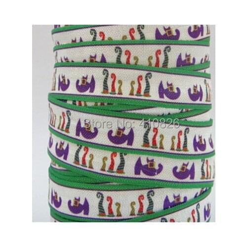 Q&N ribbon wholesale/OEM 140709005 5/8inch 16mm folded over elastic Webbing Cartoon Style FOE 50yds/roll free shipping