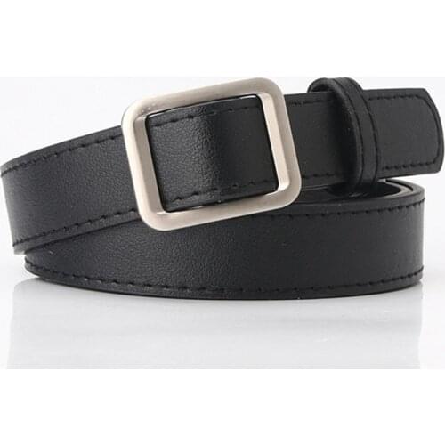 New Solid PU Belt Women Lady Casual Waistband Girls Girdle Female Square Buckle