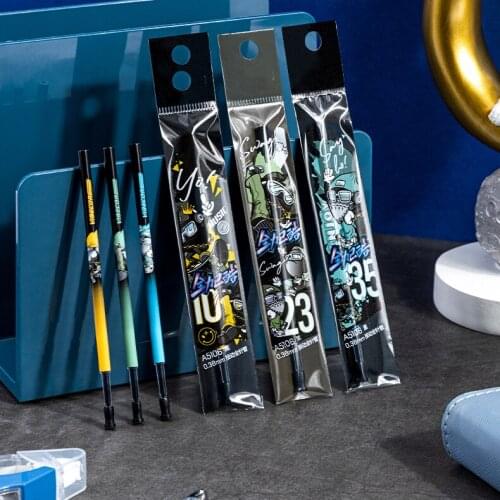 0.38mm 20Pcs/set of full needle tube Press gel pen to refill ballpoint pen Student office school stationery writing