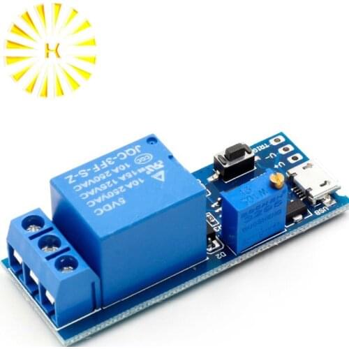 Smart Electronics 5V-30V Micro USB Power Adjustable Delay Relay Timer Control Module Trigger Delay Switch Connector
