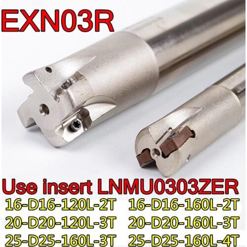 EXN03R D16 D20 D25 D32 120L 160L Milling cutter rod Use insert LNMU0303ZER AH725 Etc