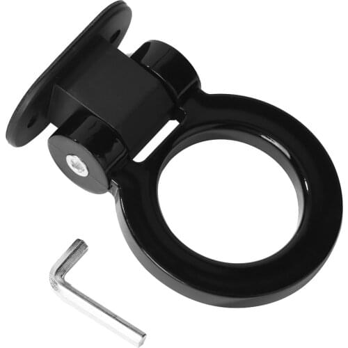 Universal Dummy Car Trailer Hook 180 Degree Rotation ABS Racing Ring/Triangle Style Front Rear Bumper Decorative Tow Hook