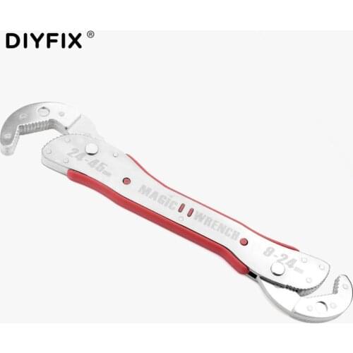 Universal Adjustable Magic Wrench Multi-function Purpose Torque Ratchet Spanner Pipe Quick Snap Grip Home Hand Tool 9-45mm