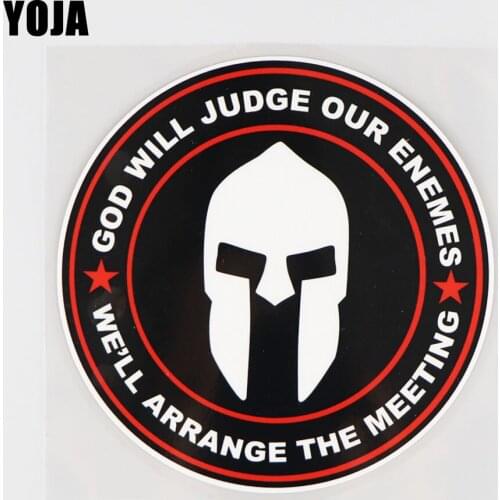YOJA 15X15CM GOD WILL JUDGE OUR ENEMES WE'LL ARRANGE THE MEETING Word Decorates Car Sticker Vinyl Decal 19A-0290