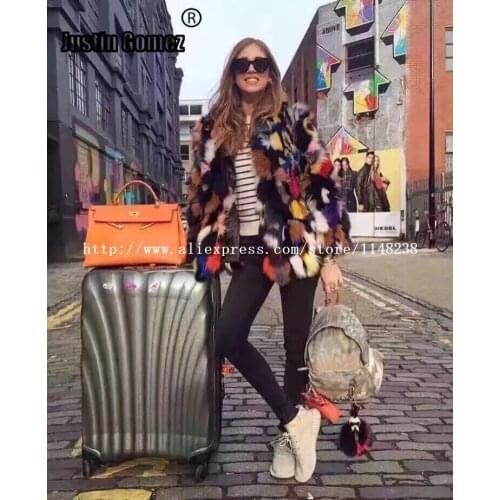 High Quality Patchwork Design Warm Modern Windproof Christmas Personality Thickening Warm Women Clothes 2020 Luxury Female Coat