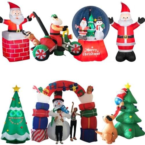 1.8m Inflatable Santa Claus Model Doll Christmas Suit Decoration Yard Prop For Xmas New Year Party Decor Navidad Ornament
