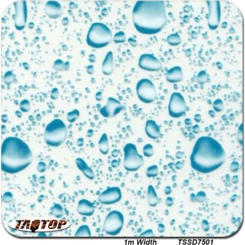 1M*10 GW7501 Hydro Graphics Film width Light Blue Water Drop Pattern Water Transfer Printing Film