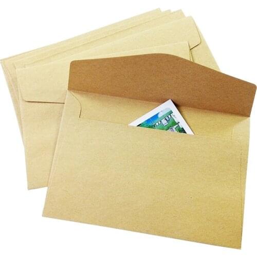 100Pcs Thicken Kraft Envelope Stationery Blank Big Size Gift Card Envelopes Post Card Photo Storage Party Favor Paper Bag
