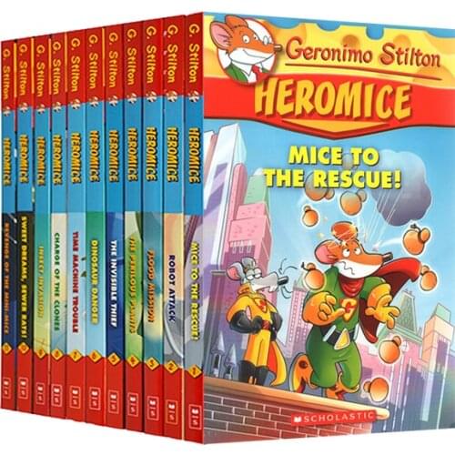 11 Books Geronimo Stilton Heromice Picture Book Children Reading Book Young-adult Novel English Comic Story For Age 5-12