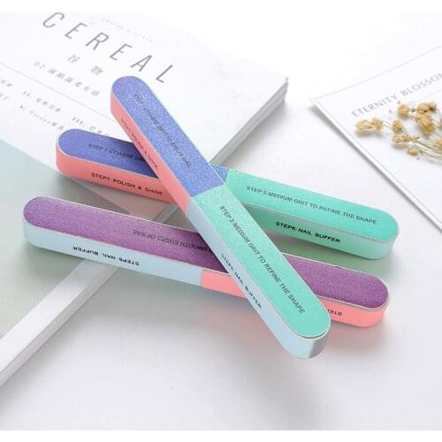 6Pcs Professional Double Sided Nail File Fingernail Buffer Dead Skin Remover