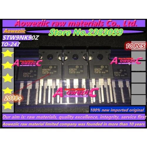 Aoweziic 2018+ 100%new imported original STW9NK90Z STW9NK90 W9NK90Z TO-247 N-Channel MOS 9A 900V