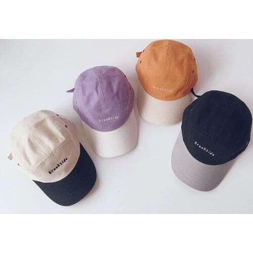 Korean Version Childrens Hats Newest Kids Color Alphabet Sunshade Cap Boys Girls Hip Hop Baseball Caps Adjustable Snapback Hat
