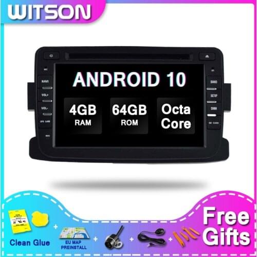DE Stock ! WITSON Android 10.0 Car Audio System For RENAULT Dacia/Duster/Logan/Sandero/Dokker/Lodgy PX5 Octa-Core 4+64GB