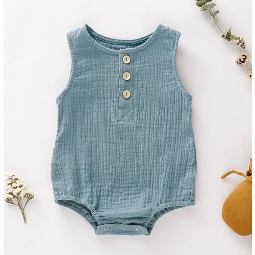 Baby Rompers Newborn Sleeveless Cute Bodysuits for Girl Kids Clothing 2020 Summer Infant One-Pieces Toddler Baby Boys Romper New