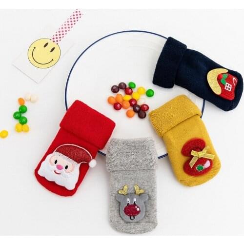 Baby Socks Christmas Newborn Cute Cotton Socks Anti Slip Floor Socks Autumn Winter Socks New Year Baby Boy Girl Infant Socks