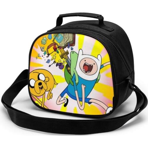 Adventure Finn And Jake By XTsukiXhimeX Children Lunch Bag Lunch Bag Student Portable Insulated Office Lunch Box Picnic Bags