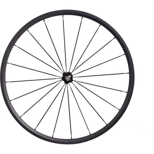Rim-Brake Carbon Wheel 20 Holes 700C 24mm Height Tubular 20.5mm Road Bicycle Wheel 1 Piece with Novatec A271SB/ A291SB/ R13/ R36