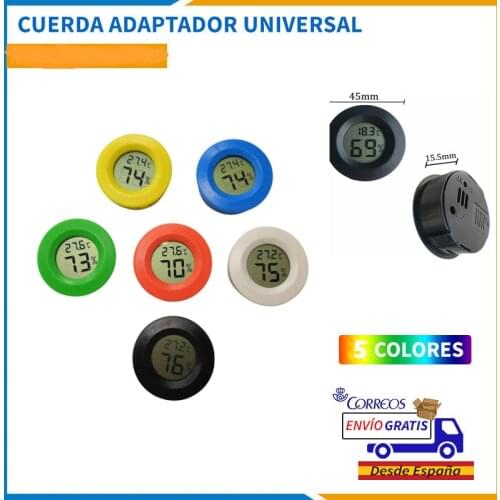 Round Mini Digital Thermometer Hygrometer Indoor Computer Room Digital LCD Instrument Home Sensor High Accurately Send Battery