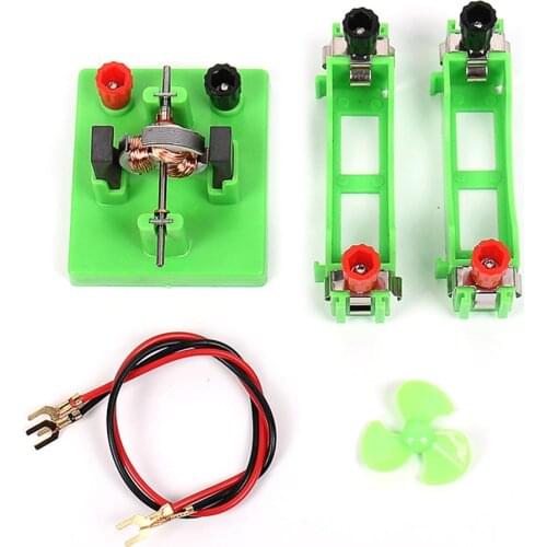 Montessori Materials Early Learning Toys DIY Generator Direct Current Motor Model with Fan Physical Circuit Experiment Kits Set