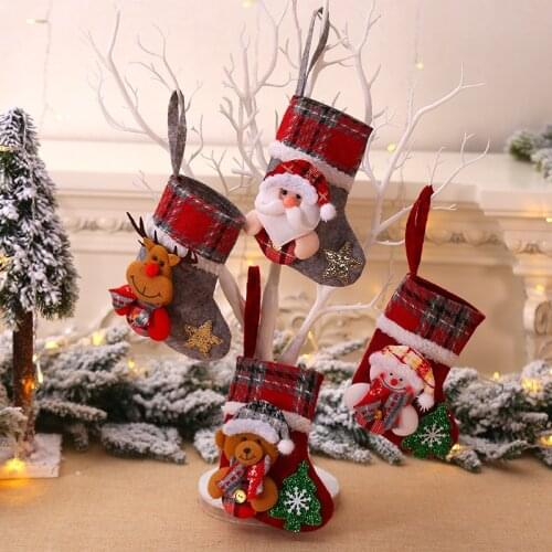 New Year 2021 Gifts Bag Christmas Stocking Christmas Decor for Home 2020 Navidad Noel Socks Christmas Ornaments Xmas Gift