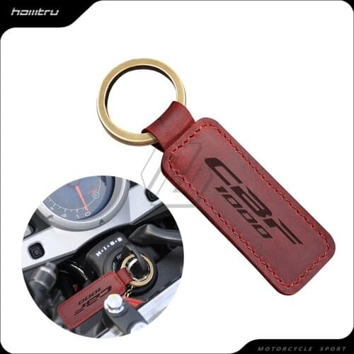 Motorcycle Cowhide Keychain Keyring Case for Honda CBF1000 CBF 1000