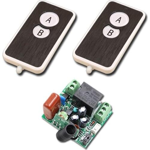 Low Price AC220V Mini Size RF Wireless Remote Control Switch System 2Transmitter & 1Receiver Relay Receiver 315/433mhz