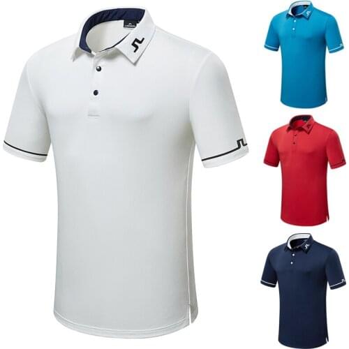 New Golf Outdoor Sportswear Mens Golf Clothes Breathable Short Sleeve T-shirt Polo Shirt Quick Drying Golf Wear Shirts