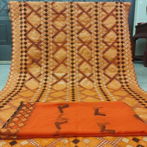 Latest cotton bazin riche fabric bazin brode lace fabric jacquard brocade fabric bazin riche 2021 nouveau high quality 7yards