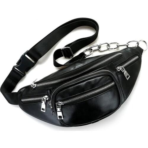 Casual Messenger Bag Fashion Women Waist Bag Chest Pack Bag Crossbody Sling Bag Purse PU Leather Handbags