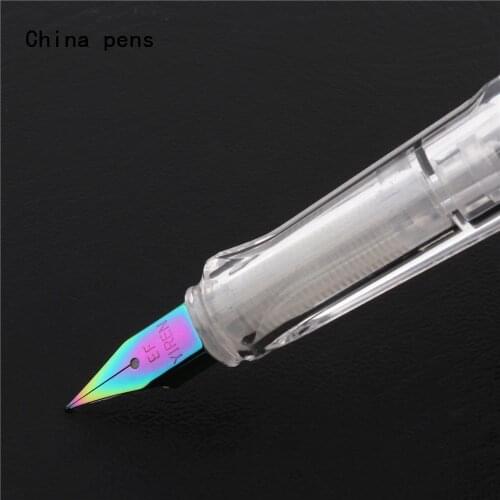 Luxury high quality Transparent white 401 School student office camouflage EF Nib Fountain Pen New