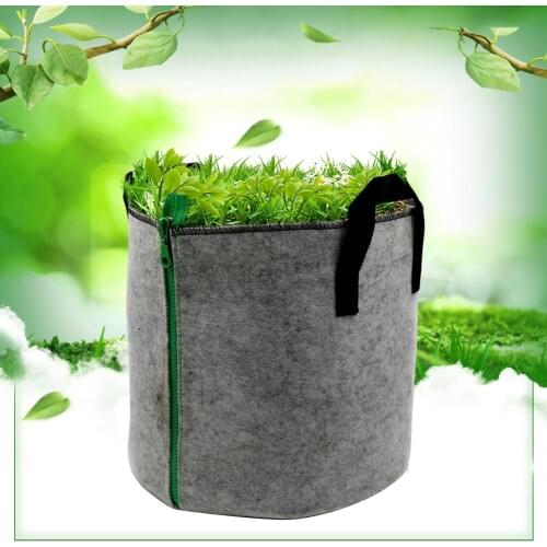 Garden Planting Bag Felt Cloth Folding Zipper Seedling Flowerpot Home Balcony Garden Grow Bag Potato Tomato Flower Vegetable