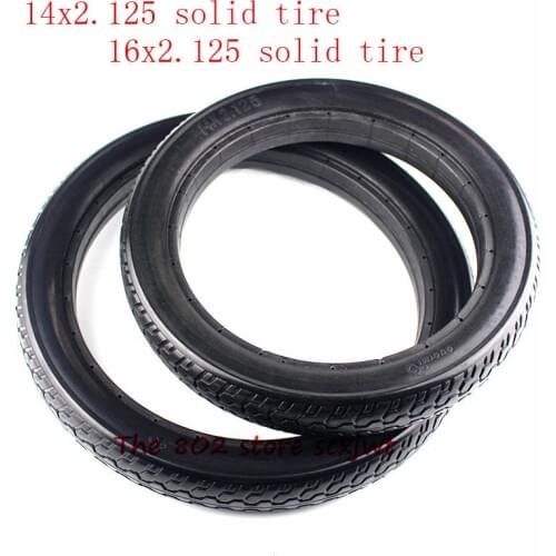 Good quallity 16 inch Solid tyre Electric Vehicle tire 16x2.125 tubeless tyre 16*2.125 tyre fits Folding electric bicycle E-bike