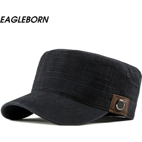 Hat Men Military Hat Casual Cotton Army Green Military Cap Flat Caps Short Brim Fashion Hat Snap Us Army Tatical Hats for women