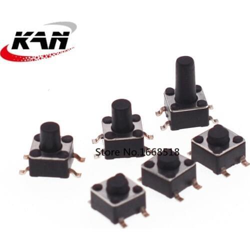 20PCS PCB Tactile Tact Mini Push Button Switch SMD 4pin Micro switch 4.5x4.5*3.8/4.3/4.5/5/6/7 MM 4.5x4.5x4.3MM/5MM/6MM/7MM