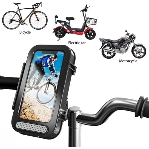 Bicycle Mobile Phone Holder Waterproof Motorcycle Handlebar Bag Case for Mobile Phone Universal Mobile Bracket for 5.5-6.7inch