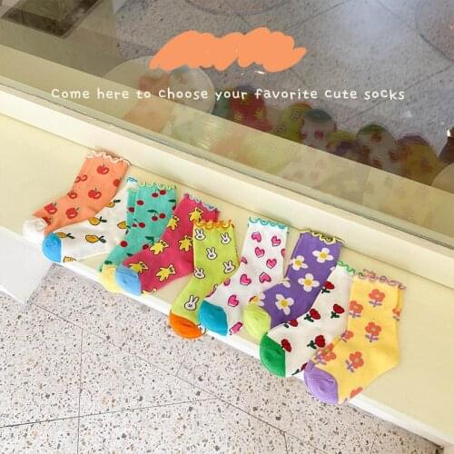 Spring and Summer New Cartoon Muer Ear Socks for Girls Cute Socks