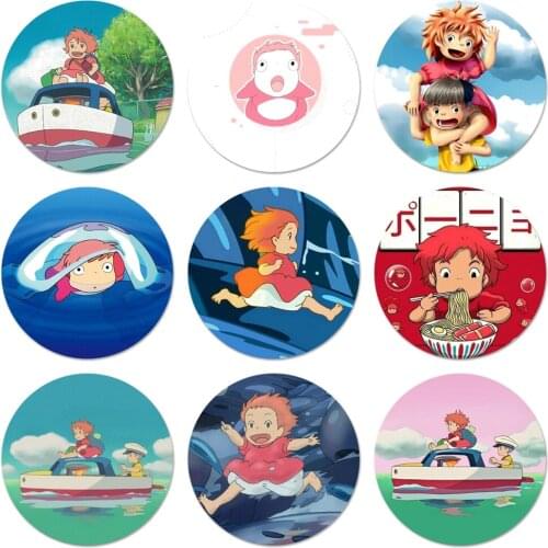 Hayao Miyazaki anime ponyo Icons Pins Badge Decoration Brooches Metal Badges For Clothes Backpack Decoration