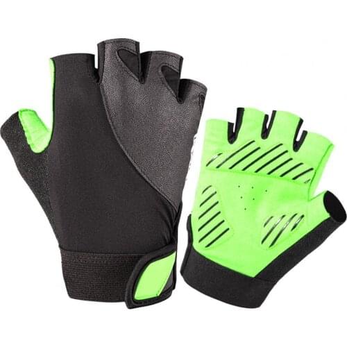 1 Pair Gloves Reflective Anti-slip Wear Resistant Half Finger MTB Cycling Gloves for Gym