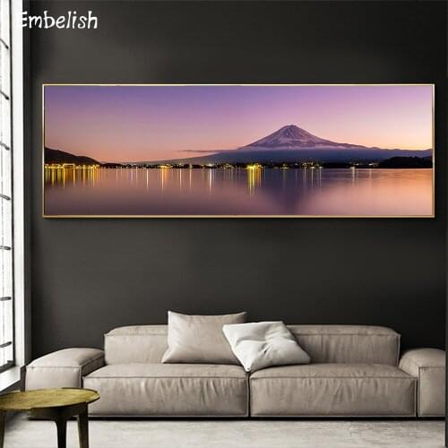 1 Pieces Large Size Beautiful Mountains Landscape Home Decor Pictures Wall Art Posters For Living Room HD Canvas Oil Paintings