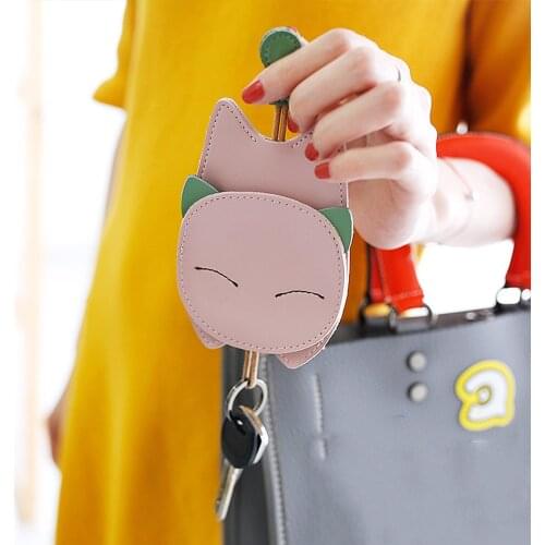 1pc Car Key Holder Wallet Cute Cartoon Cat Key Car Key Bag Multi Function Key Case Fashion Housekeeper Portable Wallet Women
