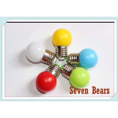 10pcs/lot 0.33w mini led lamp E27 bulb AC220V led light white/red/blue/green/yellow free shipping