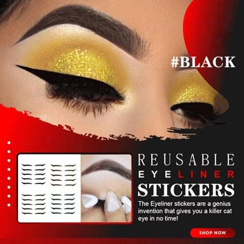 10pcs Eyeshadow Sticker Natural Eyelash Eyeliner Strip Cat Eye Style Eyeshadow Stickers Eyelash Stip Beginner Eye Makeup Tool