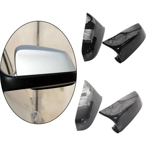 2pcs Car Side Door Rearview Wing Mirror Cover Trim Fit For BMW E60 E61 F10 F11 F01 08-13 Replacement