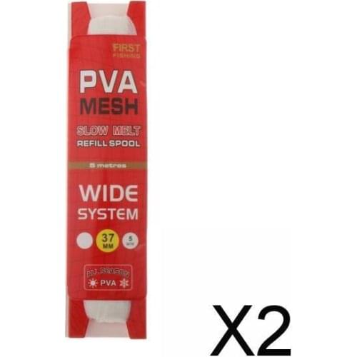 2xUseful 5M PVA Mesh Refill Carp Fishing Stocking Bag Rig Bait Wrap 37mm