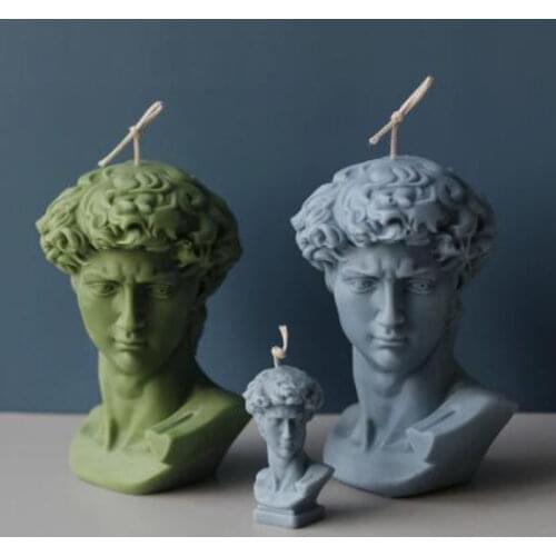 3D David Candle Silicone Mold Art Portrait Aromatherapy Candle Mold DIY Candle Making Mold Candle Mold for Candle Making molds