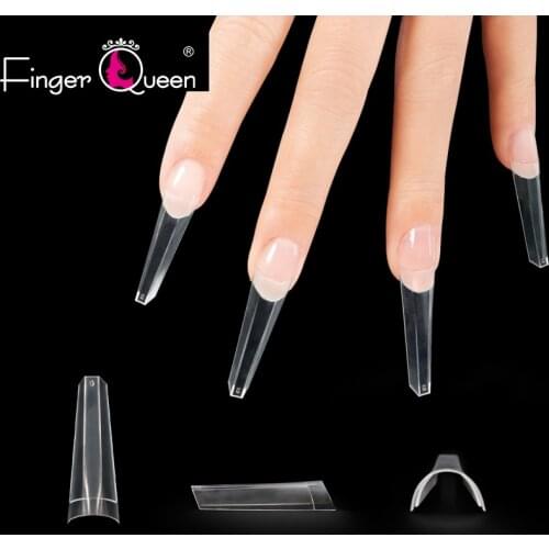 500pcs Natural Shape Ballerina Coffin Nails Tips Fake Nails UV Gel Manicure Acrylic False Nail Tips Nails Art Decoration